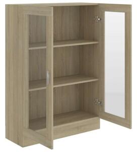 Witryna, dąb sonoma, 82,5x30,5x115 cm, materiał drewnopochodny