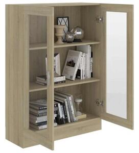 Witryna, dąb sonoma, 82,5x30,5x115 cm, materiał drewnopochodny