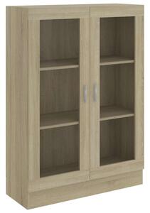 Witryna, dąb sonoma, 82,5x30,5x115 cm, materiał drewnopochodny