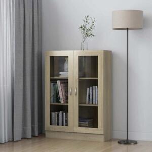 Witryna, dąb sonoma, 82,5x30,5x115 cm, materiał drewnopochodny
