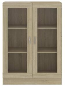 Witryna, dąb sonoma, 82,5x30,5x115 cm, materiał drewnopochodny