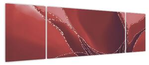 Obraz - Czerwony abstrakcyjny kwiat N⁰2 (170x50 cm)