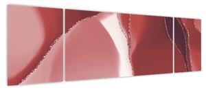 Obraz - Czerwony abstrakcyjny kwiat N⁰3 (170x50 cm)