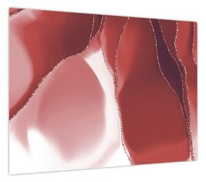 Obraz - Czerwony abstrakcyjny kwiat N⁰3 (70x50 cm)