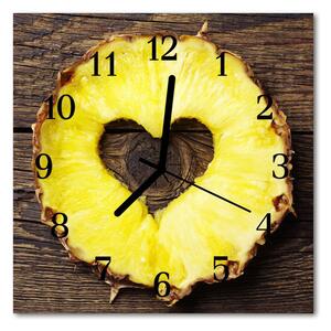 Zegar szklany kwadratowy Ananas