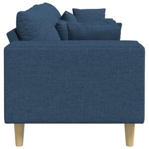 Sofa 4-osobowa z oddychajÄ cÄ tkaninÄ w kolorze niebieskim, nowoczesny design i wygodne wsparcie sprÄÅ¼ynowe