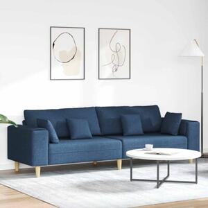 Sofa 4-osobowa z oddychajÄ cÄ tkaninÄ w kolorze niebieskim, nowoczesny design i wygodne wsparcie sprÄÅ¼ynowe