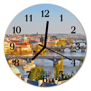 Zegar ścienny okrągły Miasto Praga