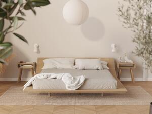 Minimalistycznie lewitujące dębowe łóżko z litego dębu 120 cm
