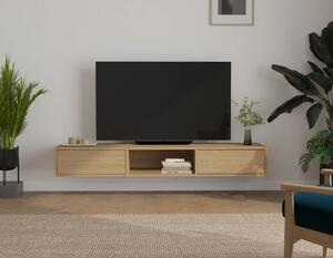 Szafka RTV wisząca dębowa 180 x 45 cm
