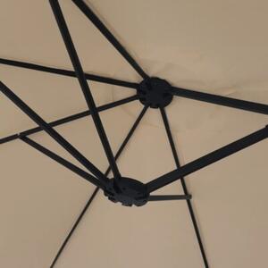Podwójny parasol ogrodowy, taupe, 449x265 cm