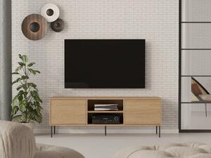 Nowoczesna drewniana komoda RTV 180 cm w stylu loft