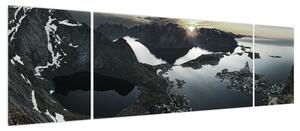 Obraz - Norweskie góry (170x50 cm)