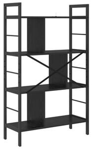 Półka na książki czarny dąb 75 x 30 x 123,5 cm