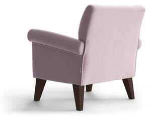 Jasnoróżowy aksamitny fotel My Pop Design Iena