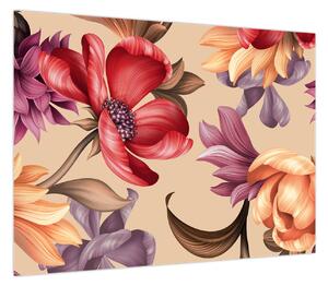 Obraz - Vintage Flowers (70x50 cm)