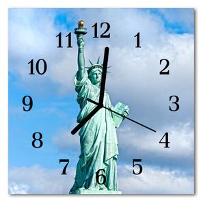 Zegar szklany kwadratowy Statua wolności