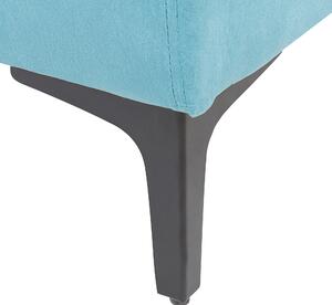 Sofa niebieska glamour welurowa metalowe nóżki 3-osobowa Vadstena Beliani