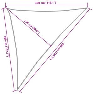 Żagiel przeciwsłoneczny, 160 g/m², antracytowy, 3x4x5 m, hdpe