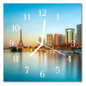 Zegar ścienny kwadrat Wieża eiffla w paryżu