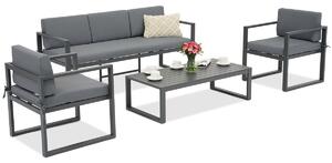 Zestaw aluminiowych mebli ogrodowych Merlo dla 5 osób Garden Point antracyt