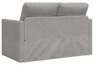 Sofa podÅogowa 2-w-1, jasnoszara, 122x204x55 cm, aksamit