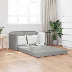 Sofa podÅogowa 2-w-1, jasnoszara, 122x204x55 cm, aksamit