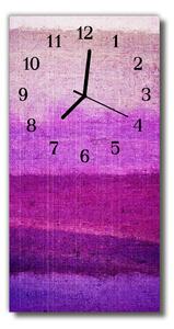 Zegar Szklany Pionowy Farba malowany purpurowy