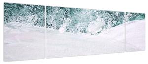 Obraz - Turkusowa abstrakcja (170x50 cm)