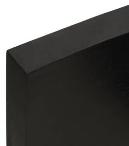 Półka, ciemnobrązowa, 80x60x(2-6) cm, wykończone drewno dębowe
