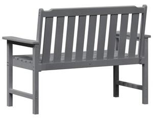 Ławka ogrodowa jasnoszary 120 x 59 x 88 cm hdpe