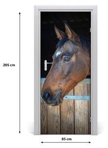 Fototapeta samoprzylepna na drzwi Stajnia koń