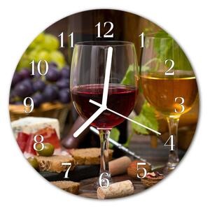 Zegar szklany okrągły Szklanka wina