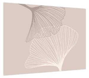 Obraz - Beżowe liście N⁰2 (70x50 cm)