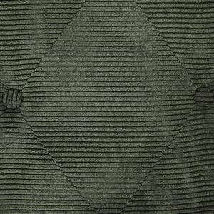 Stołek w kształcie walizki zielony sztruks ze schowkiem czarne nóżki Mallard Beliani