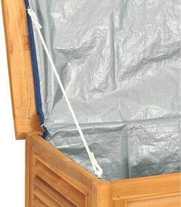 Skrzynia ogrodowa z workiem, 90x50x58 cm, lite drewno tekowe