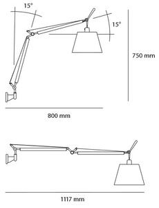 Artemide - Tolomeo Basculante Lampa Ścienna Pergaminowa