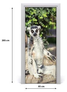 Naklejka samoprzylepna na drzwi Lemur