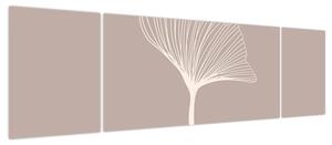 Obraz - Beżowe liście N⁰5 (170x50 cm)