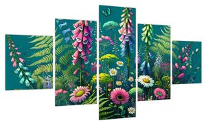 Obraz - Kwiaty łąkowe (125x70 cm)