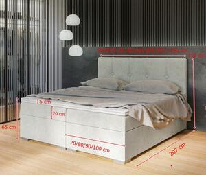 Solidne łóżko kontynentalne do sypialni 200x200 PURE