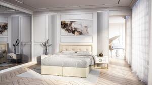 Duże dwuosobowe łóżko z materacem VERONICA 180x200
