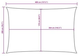 Prostokątny żagiel ogrodowy, tkanina oxford, 2x4 m, pomarańcz