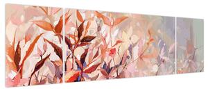 Obraz - Malowanie pastelami jesieni (170x50 cm)