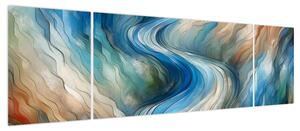Obraz - Abstrakcyjny nurt (170x50 cm)
