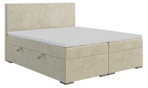 Łóżko kontynentalne z zagłówkiem i materacem 90x200 LEMON