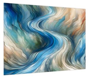 Obraz - Abstrakcyjny nurt (70x50 cm)