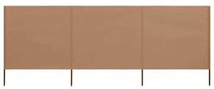 Parawan 3-skrzydłowy z tkaniny, 400x80 cm, taupe