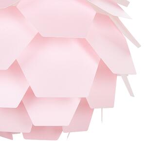 Lampa wisząca okrągła plastikowa geometryczna różowa Segre Beliani