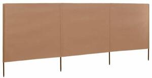 Parawan 3-skrzydłowy z tkaniny, 400x80 cm, taupe